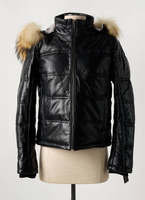 Geacă matlasată buzunare cu glugă negru PAUL AJAMIAN femme