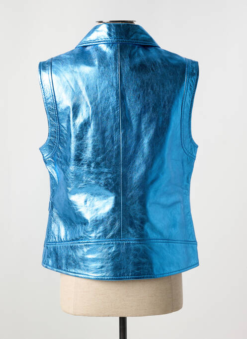 Geacă din piele albastru PAUL AJAMIAN femeie