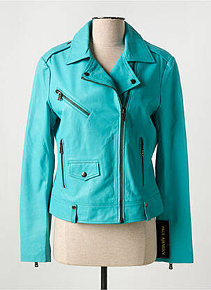 Geacă din piele albastru PAUL AJAMIAN femeie