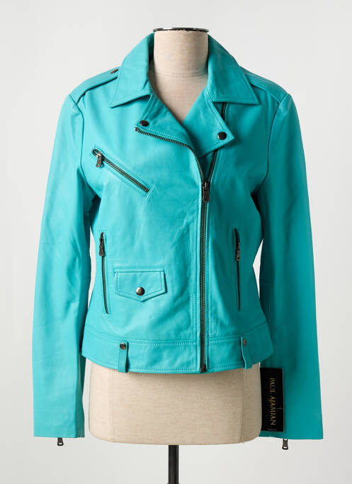 Geacă din piele albastru PAUL AJAMIAN femeie