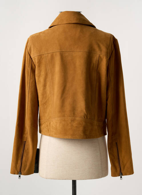 Geacă din piele maro PAUL AJAMIAN femeie