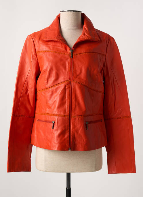 Geci din piele ecologică portocaliu PAUL AJAMIAN femeie