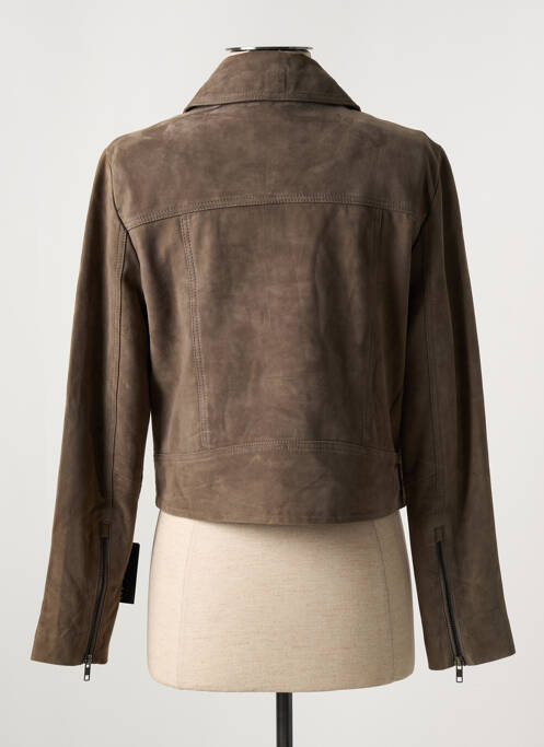 Geacă din piele maro PAUL AJAMIAN femeie