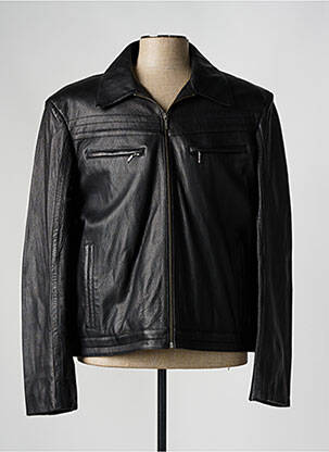 Geacă din piele negru PAUL AJAMIAN bărbat