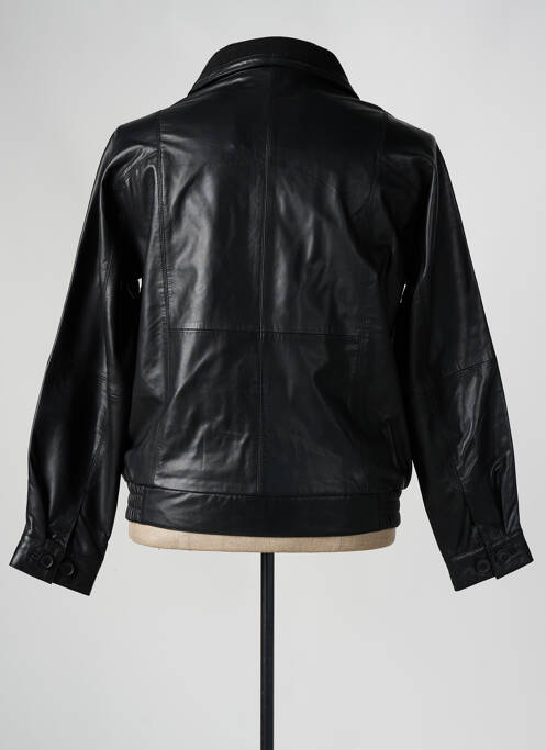 Geacă din piele negru PAUL AJAMIAN bărbat