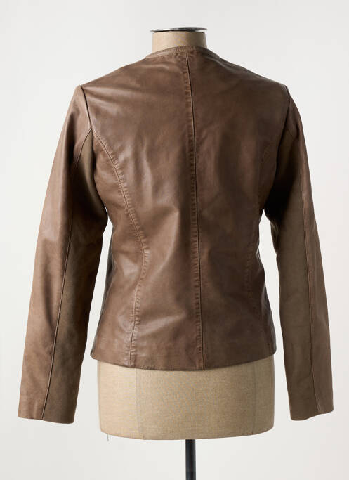 Geacă din piele maro PAUL AJAMIAN femeie