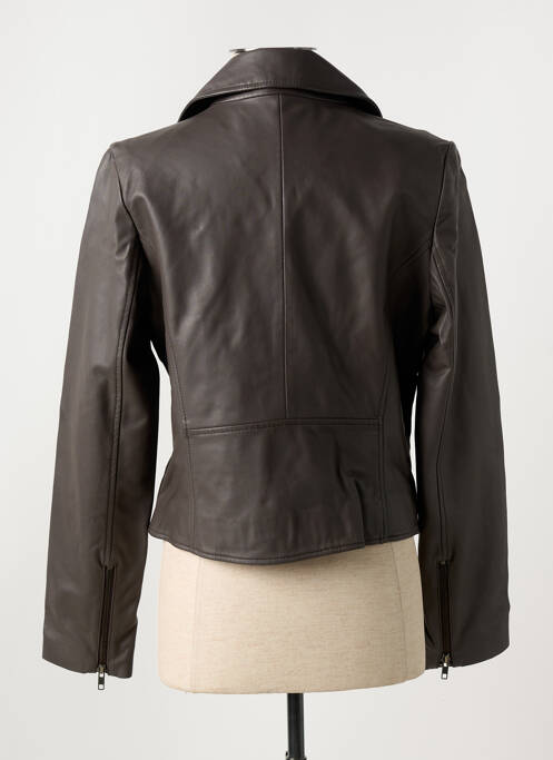 Geacă din piele gri PAUL AJAMIAN femeie