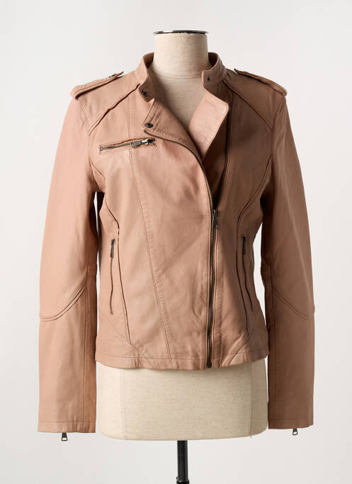 Geacă din piele roz PAUL AJAMIAN femeie