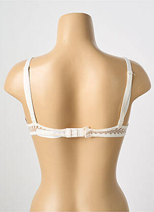 Sutien efect material satinat sutien cupe întregi cu decolteu înalt bej PASSIONATA femeie