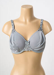 Sutien efect material satinat sutien cupe întregi cu decolteu înalt gri SIMONE PERELE femme