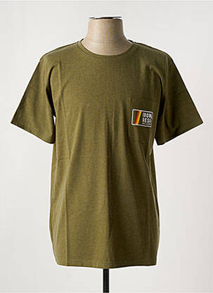 Tricou elasticitate mâneci scurte verde IRON AND RESIN bărbat
