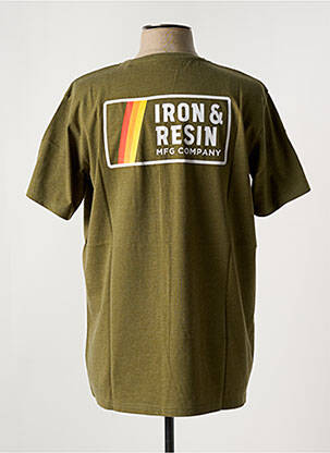 Tricou elasticitate mâneci scurte verde IRON AND RESIN bărbat