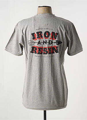 Tricou elasticitate mâneci scurte gri IRON AND RESIN bărbat