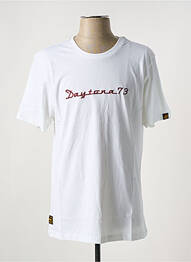 Tricou broderie mâneci scurte alb DAYTONA homme