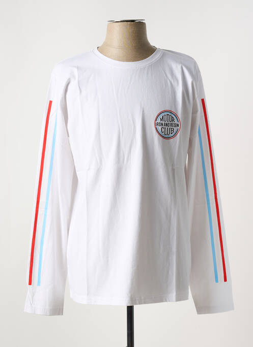 Tricou alb IRON AND RESIN bărbat