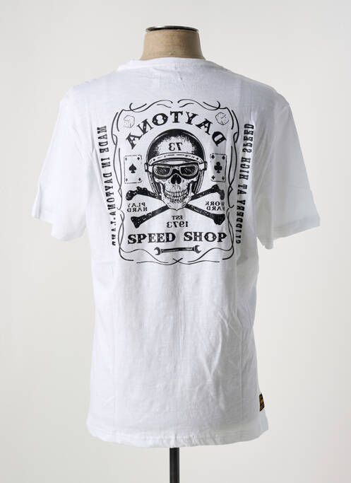Tricou alb DAYTONA bărbat