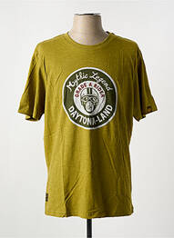 Tricou croială dreaptă mâneci scurte verde DAYTONA bărbat