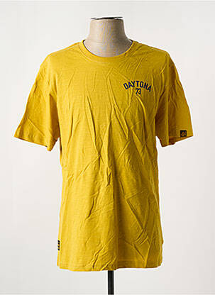 Tricou croială dreaptă mâneci scurte galben DAYTONA bărbat