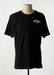 Tricou croială dreaptă mâneci scurte negru DAYTONA homme