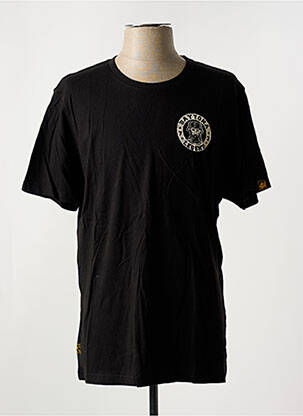 Tricou croială dreaptă mâneci scurte negru DAYTONA bărbat