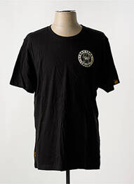 Tricou croială dreaptă mâneci scurte negru DAYTONA bărbat