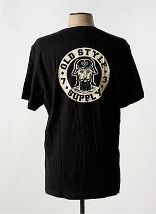 Tricou croială dreaptă mâneci scurte negru DAYTONA bărbat
