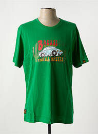Tricou croială dreaptă mâneci scurte verde DAYTONA homme