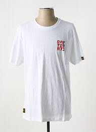 Tricou croială dreaptă mâneci scurte alb DAYTONA bărbat