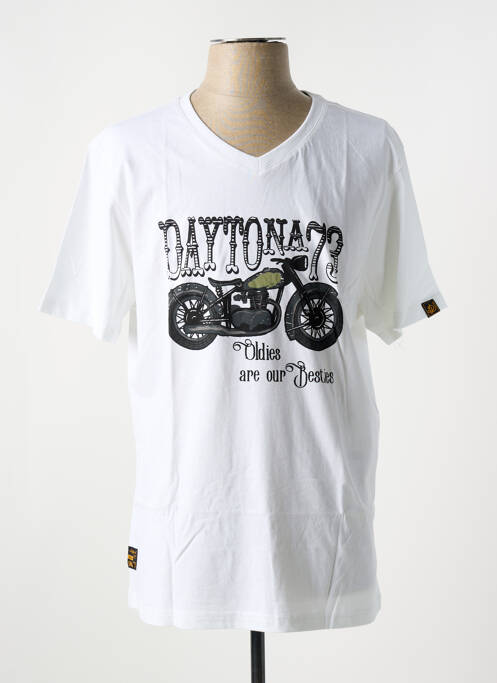 Tricou alb DAYTONA bărbat