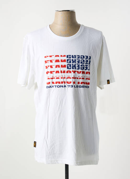 Tricou alb DAYTONA bărbat