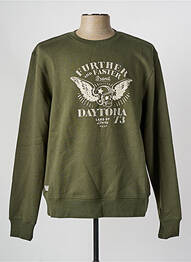 Pulover guler rotund mâneci lungi verde DAYTONA homme