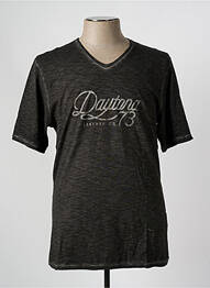 Tricou croială cambrată mâneci scurte gri DAYTONA bărbat