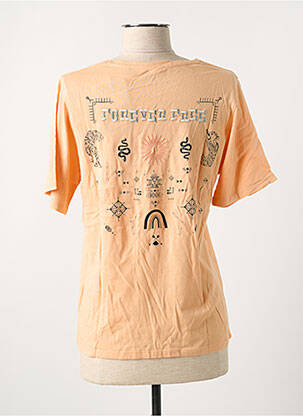 Tricou elasticitate mâneci scurte portocalie ROSE GARDEN femeie