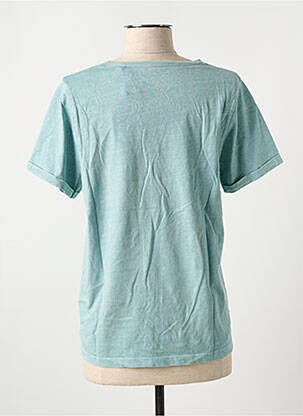 Tricou croială dreaptă mâneci scurte albastru ROSE GARDEN femeie