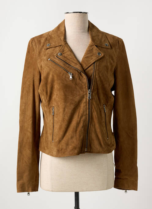 Geci din piele ecologică maro ROSE GARDEN femeie