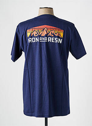 Tricou croială dreaptă mâneci scurte albastru IRON AND RESIN bărbat