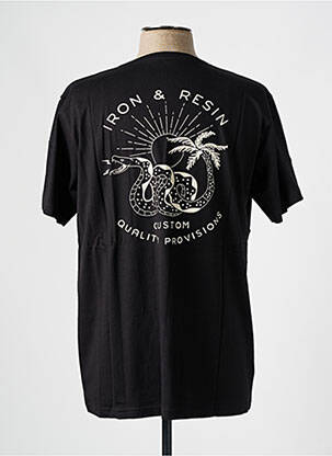 Tricou croială dreaptă mâneci scurte negru IRON AND RESIN bărbat