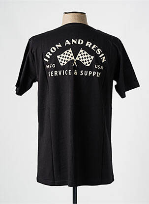 Tricou croială dreaptă mâneci scurte negru IRON AND RESIN bărbat