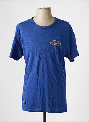 Tricou croială dreaptă mâneci scurte albastru DAYTONA bărbat