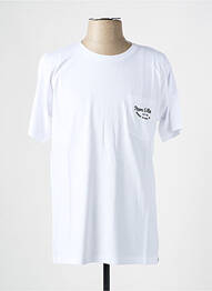 Tricou croială dreaptă mâneci scurte alb IRON AND RESIN homme