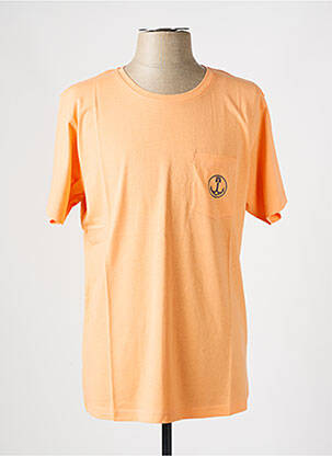 Tricou croială dreaptă mâneci scurte portocalie IRON AND RESIN bărbat
