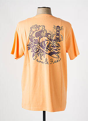 Tricou croială dreaptă mâneci scurte portocalie IRON AND RESIN bărbat