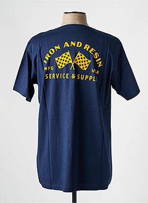 Tricou croială dreaptă mâneci scurte albastru IRON AND RESIN bărbat