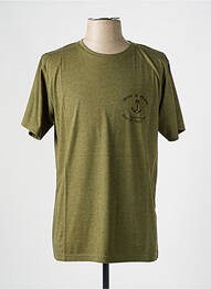 Tricou croială dreaptă mâneci scurte verde IRON AND RESIN homme