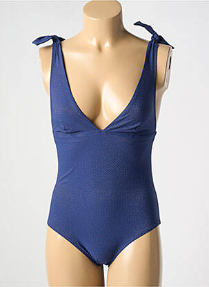 Costum de baie dintr-o singură piesă elasticitate top triunghiuri albastru SIMONE PERELE femeie