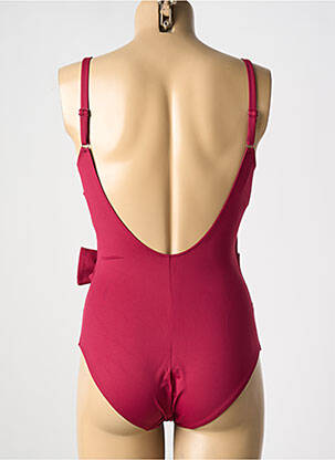 Costum de baie dintr-o singură piesă efect material satinat top sutien modelat roșu SIMONE PERELE femeie