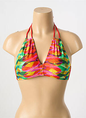 Sutien de costum de baie elasticitate top triunghiuri roșu ANTIGEL femeie