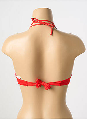 Sutien de costum de baie elasticitate top triunghiuri roșu ANTIGEL femeie