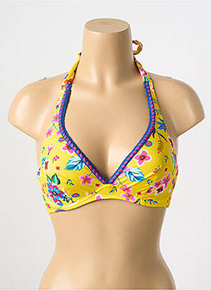 Sutien de costum de baie bretele elastice detașabile galben ANTIGEL femeie