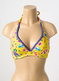 Sutien de costum de baie bretele elastice detașabile galben ANTIGEL femme